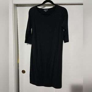 Black Long Sleeve Midi Dress